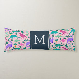 Rosa   Niedlich farbiges Dinosaurier-Muster Kid Mo Seitenschläferkissen