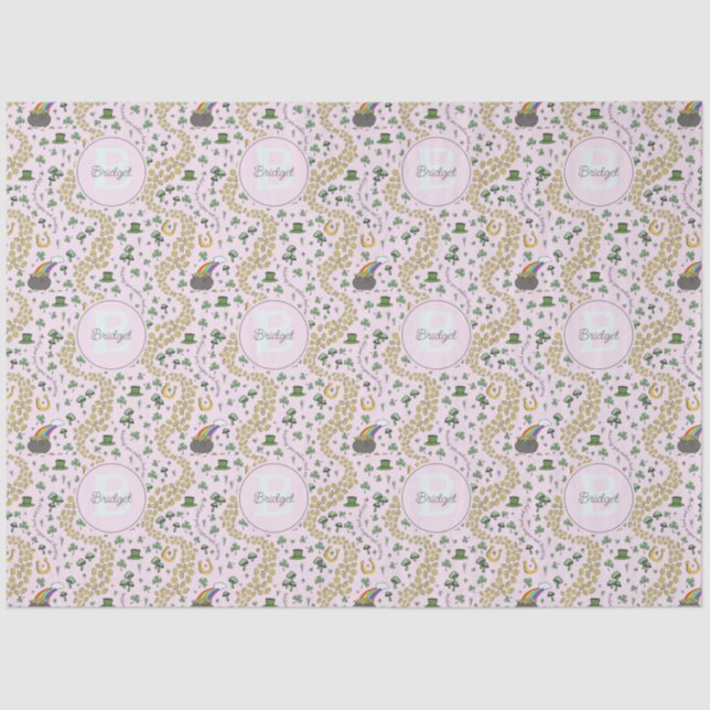 Rosa Niedlich n'Curvy Kleeblatts Giro del Malcanto Seidenpapier (Vorderseite)