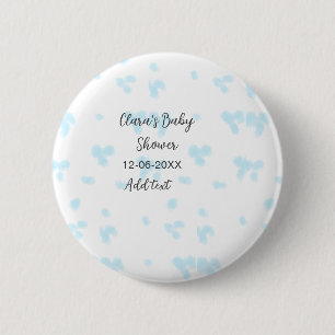 Rosa niedliche Blume Babydusche Aquarell Modernes  Button
