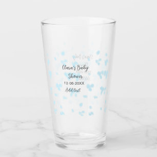 Rosa niedliche Blume Babydusche Aquarell Modernes Glas