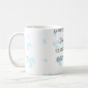 Rosa niedliche Blume Babydusche Aquarell Modernes Kaffeetasse