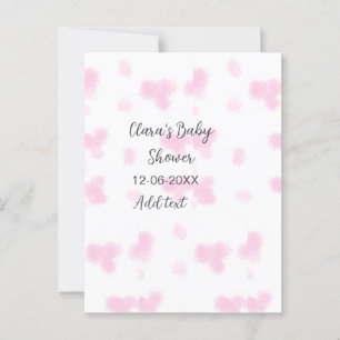 Rosa niedliche Blume Babydusche Aquarell Modernes Postkarte