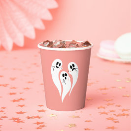 Rosa Niedliche Geister Pappbecher