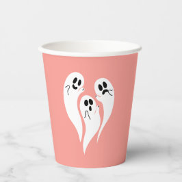 Rosa Niedliche Geister Pappbecher