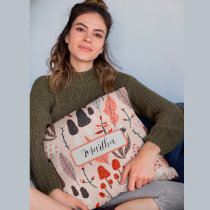 Rosa niedliche Pilze Kissen Kissen