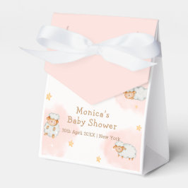 Rosa Niedliche Schafsmond Stars Girl Babydusche Geschenkschachtel