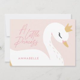 Rosa niedliche Schwanenkinder  Einladung