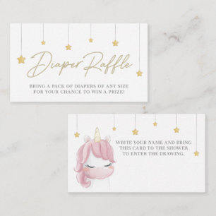 Rosa Niedliche Unicorn Kinderdusche Windelwaschkar Begleitkarte