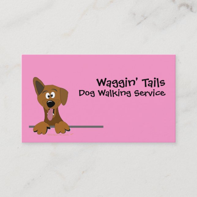 Rosa niedliche visitenkarte (Vorderseite)