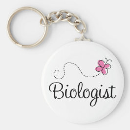 Rosa Niedlicher Biologe Schlüsselanhänger