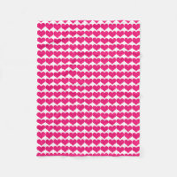 Rosa Niedliches Herzmuster Fleece Blanket