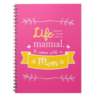 Rosa Notebook für Mama mit Zitat Notizblock