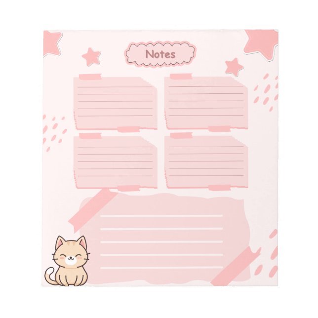 Rosa Notizblock  (Vorderseite)