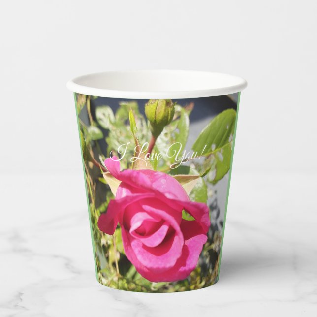 Rosa Nr. 2 / Rosa Rose Pappbecher (Vorderseite)
