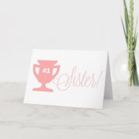 Rosa Nummer Eins Schwester Trophy Happy Birthday C