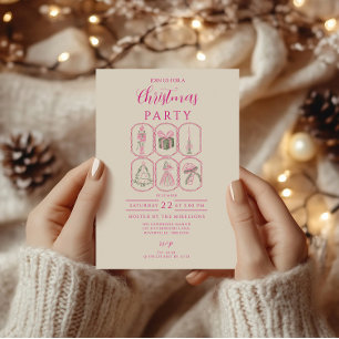 Rosa Nussknacker-Coquette-Weihnachten Einladung