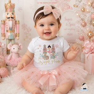Rosa Nussknacker Kleine Zuckerpflaume Wunderland Baby Strampler