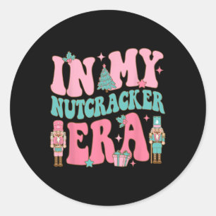 Rosa Nussknacker-Truppe in meiner Nussknackerzeit Runder Aufkleber