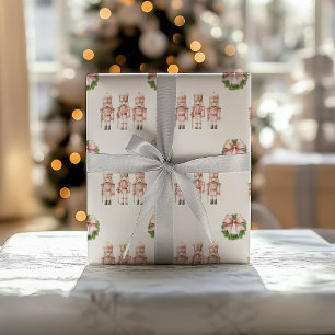Rosa Nussknacker-Weihnachten  Geschenkpapier
