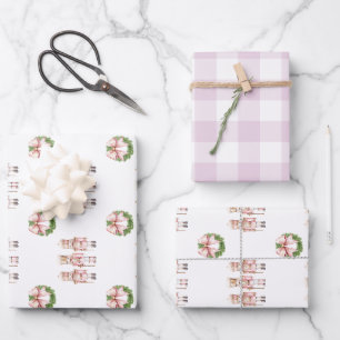 Rosa Nussknacker-Weihnachten  Geschenkpapier Set