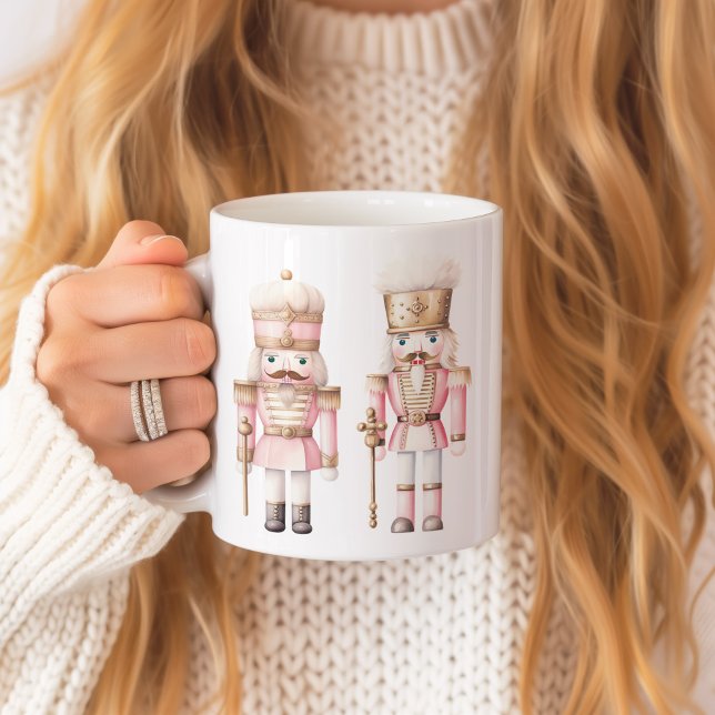 Rosa Nussknacker-Weihnachten Kaffeetasse (Pink Nutcracker Christmas Mug)