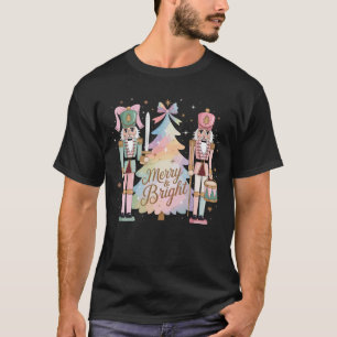 Rosa Nussknacker Weihnachtsbaum Kokette Schleife W T-Shirt