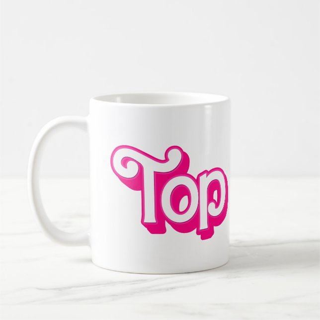 Rosa Oberseite Kaffeetasse (Links)