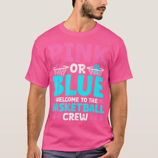 Rosa oder Blau des Geschlechts Willkommen bei Bask T-Shirt (Vorderseite)