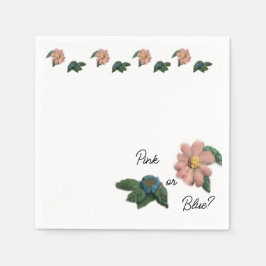 Rosa oder Blau? Geschlecht offenbart Baby-Dusche N Serviette