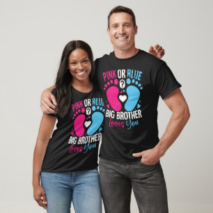 rosa oder blau großer Bruder liebt dich T-Shirt