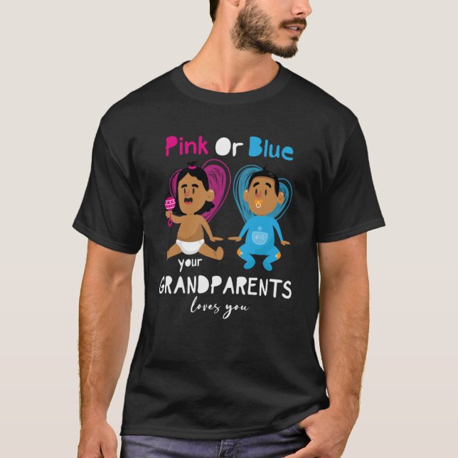 Rosa oder blau Ihre Großeltern Lieben Sie Geschlec T-Shirt (Vorderseite)
