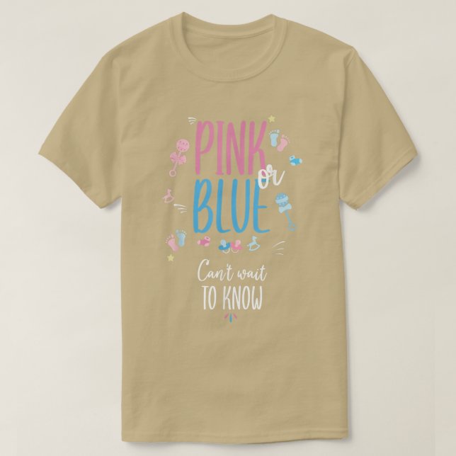 Rosa oder Blau können nicht warten, um den Teil de T-Shirt (Design vorne)