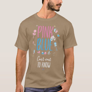 Rosa oder Blau können nicht warten, um den Teil de T-Shirt