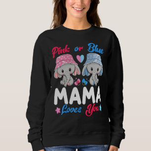 Rosa oder Blau Mama liebt dich Elefanten Baby Gesc Sweatshirt