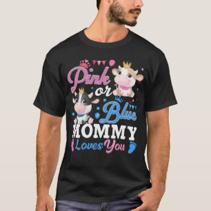 Rosa oder Blau Mama liebt dich Geschenke Kuh Baby T-Shirt