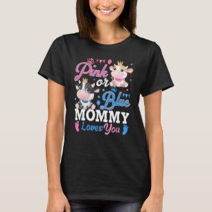 Rosa oder Blau Mama liebt dich Geschenke Kuh Baby T-Shirt