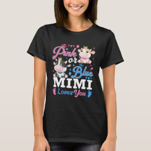 Rosa oder Blau Mimi liebt dich Geschenke Kuh Baby  T-Shirt