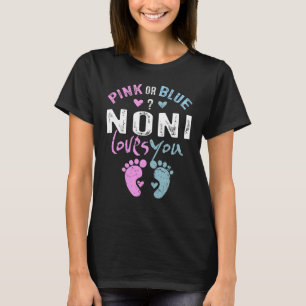 Rosa oder Blau Noni liebt dich Oma für Großelter T-Shirt