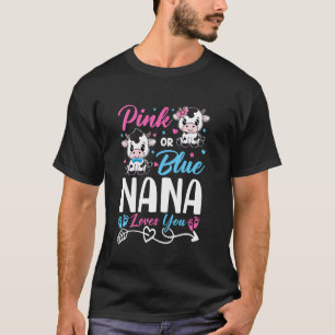 Rosa oder Blau Oma liebt dich Kuh Baby Geschlecht  T-Shirt