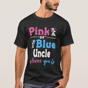 Rosa oder Blau Onkel liebt dich Kuh Geschlecht Ent T-Shirt