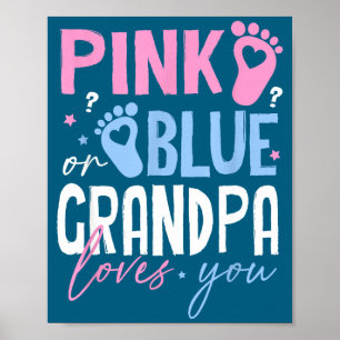 Rosa oder blau Opa liebt Geschlechtsenthüllung neu Poster