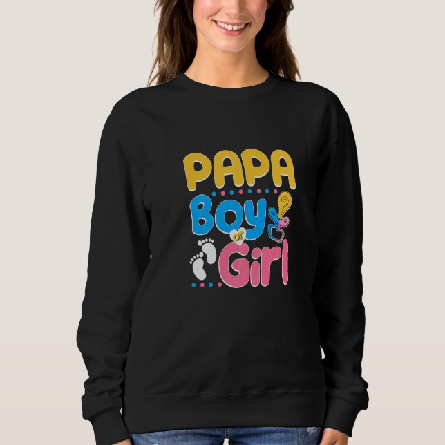 Rosa oder Blau Papa liebt dich am meisten Dad Ever Sweatshirt (Vorderseite)
