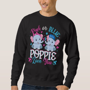 Rosa oder Blau Poppie liebt dich Elefanten Baby Ge Sweatshirt