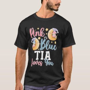 Rosa oder Blau Tia liebt dich schlafende Kuh Baby T-Shirt