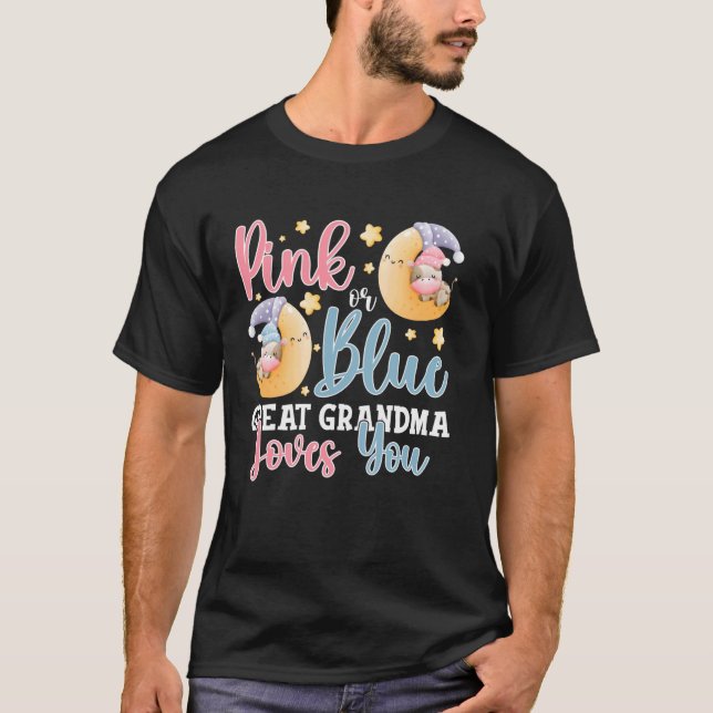 Rosa oder Blau Urgroßmutter liebt dich Schlafkuh B T-Shirt (Vorderseite)
