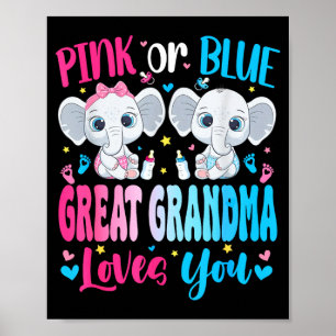 Rosa oder Blau Urgroßmutter liebt Geschlechtsenthü Poster