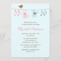 Rosa oder Blau? Wäscheleine-Babyparty