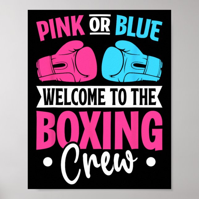 Rosa oder blau Willkommen in der Boxen Crew Neugeb Poster (Vorne)