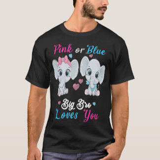 Rosa oder blaue Big Bro Lieben, die Elefanten Baby T-Shirt