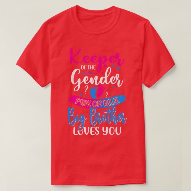 Rosa oder blaue Big Brother Lieben, die das Geschl T-Shirt (Design vorne)